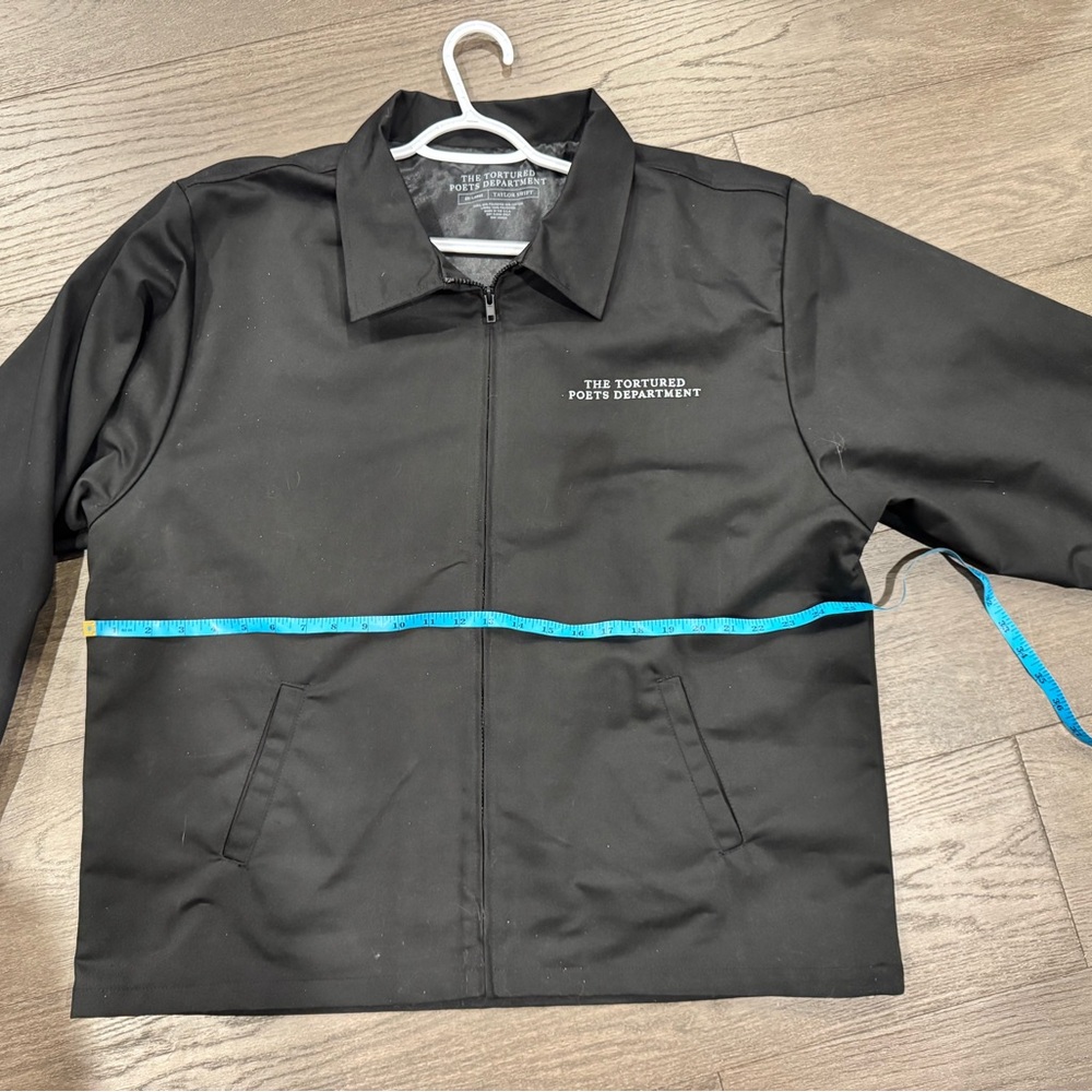 Taylor Swift TTPD black jacket with patches